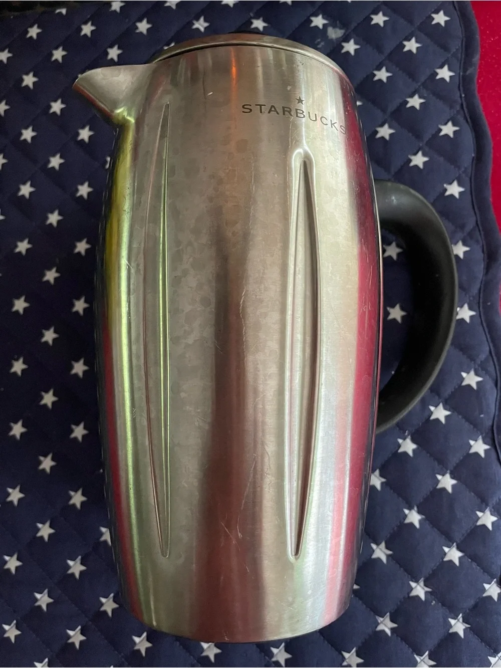 Starbucks Silver Stainless French Press with Black Handle